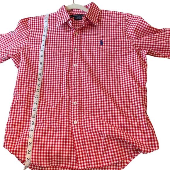 Ralph Lauren Sport Red Checkered Shirt L (Kids) - Picture 5 of 8